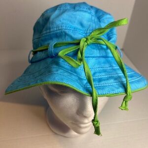 Panama Jack Outdoor Sun Hat Blue & Green EUC
